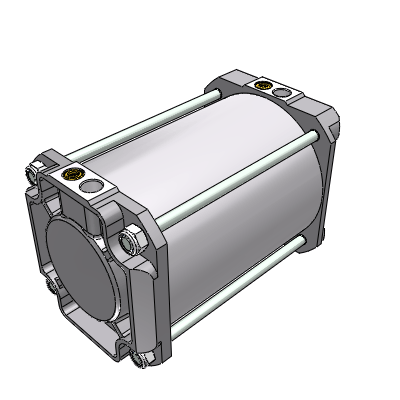 Custom pneumatic cylinders for bus and/or train doors
