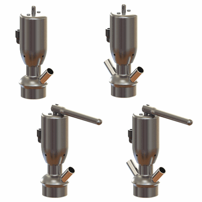 Robinet prise d'échantillon automatique PEAX DN10 DIN SOUDURE SUR PAROI