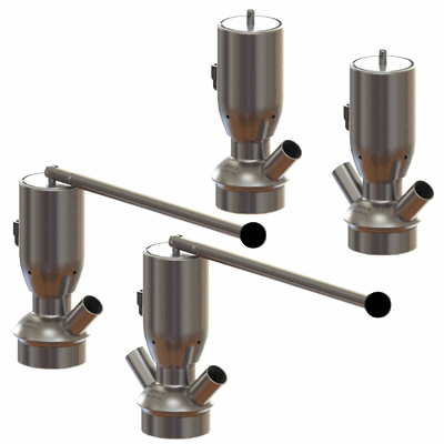 Robinet prise d'échantillon automatique PEAX DN15 DIN SOUDURE SUR PAROI