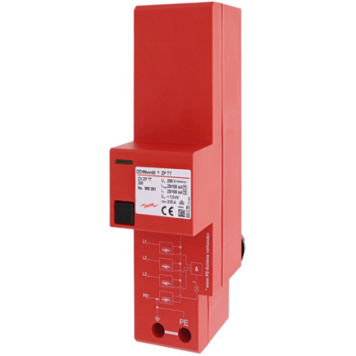 Combined surge arrester type 1+type 2 DEHNventil ZP for three-phase TT and TN-S systems