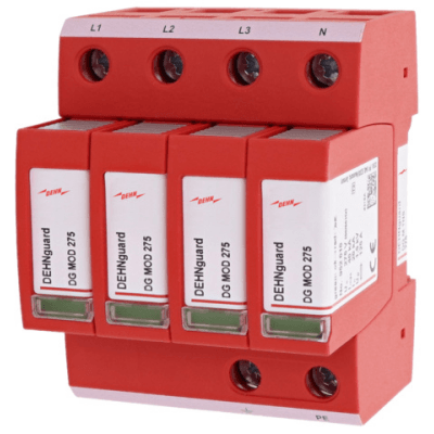 Dispositivo di protezione antincendio Typ 2 DEHNguard M a 4 poli per sistemi TN-S