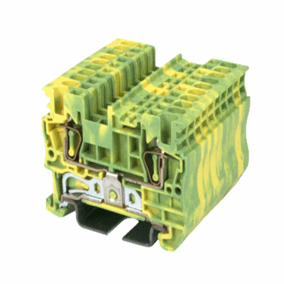 Grounding Terminal Block,Spring Clamp Connection,Width:4.20mm,600V