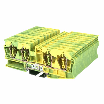 Grounding Terminal Block,Spring Clamp Connection,Width:8.00mm,600V