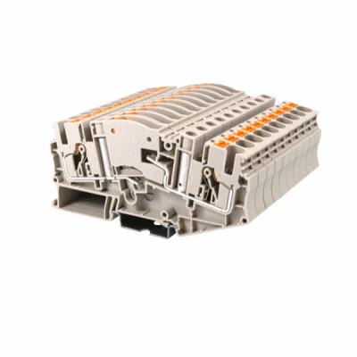 Test Disconnect Terminal Block,Push-in Design,Width:8.00mm,600V,30A