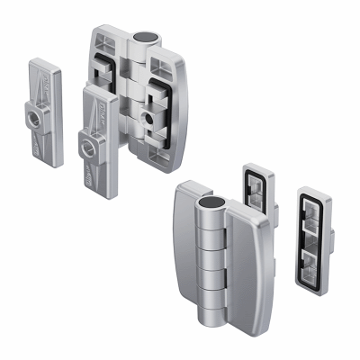 Hinge Pr01 180° with Fastening Bracket Stainless Steel