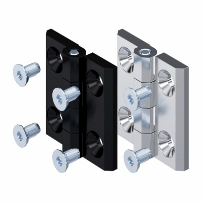 Hinge 50x50 Pr01 180° with Grounding Countersunk Screw
