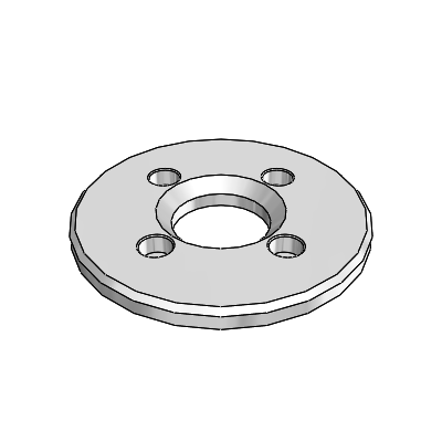 Location Ring With Thru Hole Various Diameter Shoulders