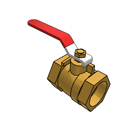 Docol Ball valve with red lever 1 1/2" - DocolBásicos Industrial Valves