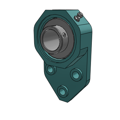 SC 3 Bolt Flange Bearings -(Normal Duty) -Polymer Housed -Corrosion Resistant Insert -E-Z KLEEN