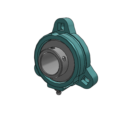SC 3 Bolt Flange Bearings -(Normal Duty) -Re-Lube and No-Lube