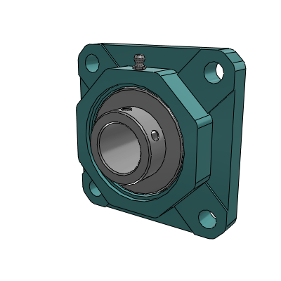 SC 4 Bolt Flange Bearings -(Normal Duty) -Corrosion Resistant Insert -Polymer Housed -E-Z KLEEN