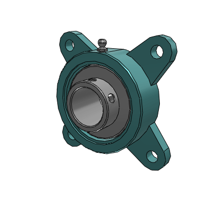 SC 4 Bolt Flange Bearings -(Normal Duty) -Corrosion Resistant Insert -E-Z KLEEN
