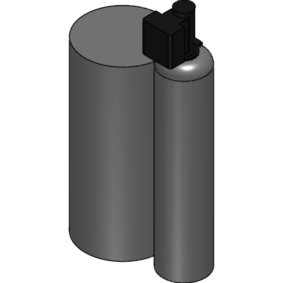 Single Softener and Brine Tank