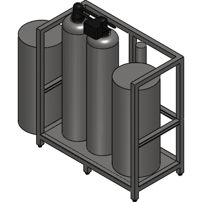 Skidded Single Softener and Dechlorinator