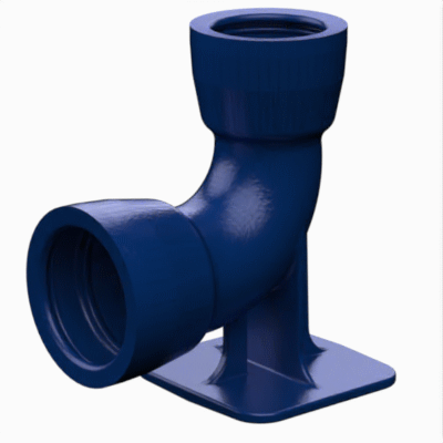 Double socket duckfoot bends 90°