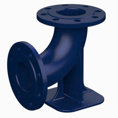 Double flanged duckfoot bends 90°