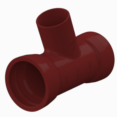 Double socket branch with spigot