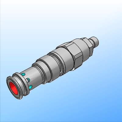 Pilot operated pressure control valve - cartridge type