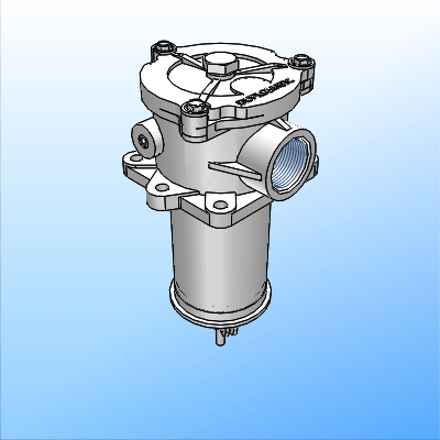 Suction filter with sealed flange mounting