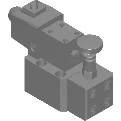 Dynex VH Series Pressure Control Valve - Subplate Mounted w Vent, A.C. Solenoid Industrial Valves