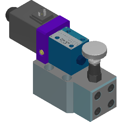 Dynex VH Series Pressure Control Valve - Subplate Mounted, Vent, D.C. Industrial Valves
