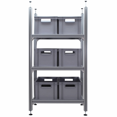 RV transporter / trailer shelving system