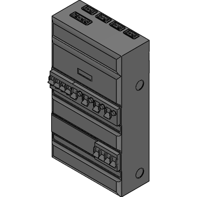 Small distribution board equipped
