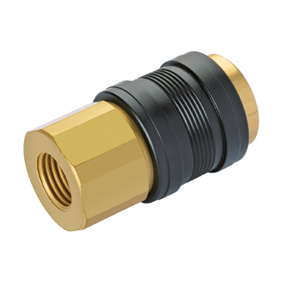 Quick-release coupling with female thread