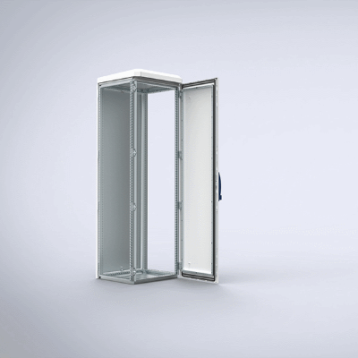 Combinable, single door, aluminium floor standing outdoor enclosure