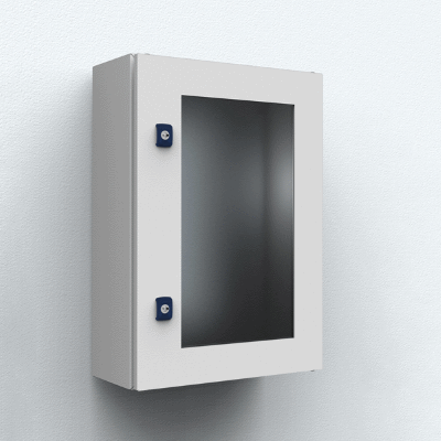 Puerta transparente con cristal claro