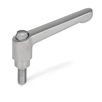 Adjustable Stainless Steel Levers with Threaded Stud, for Tube Clamp Connectors / Linear Actuator Connectors