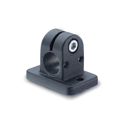 Connecting clamps with mounting base for linear actuators