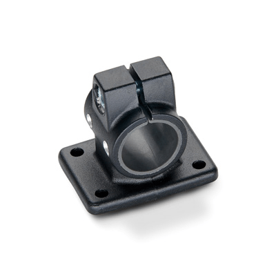 Connecting clamps with mounting base for linear actuators