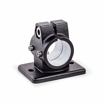 Connecting clamps with mounting base