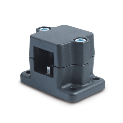 Connecting clamps with mounting base for linear actuators