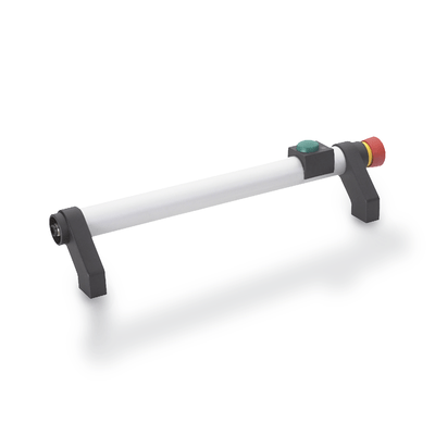 Tubular handles, without button, with emergency stop