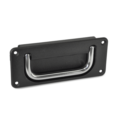 Folding handles with recessed tray, Type A, with handle locking in the folded up or folded down position