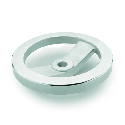 Spoked Handwheels, Aluminum, Plain, Rim Polished, Bore code B, Without keyway, Type A, Without handle