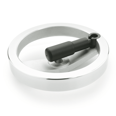 Handwheels, with keyway, with revolving retractable handle