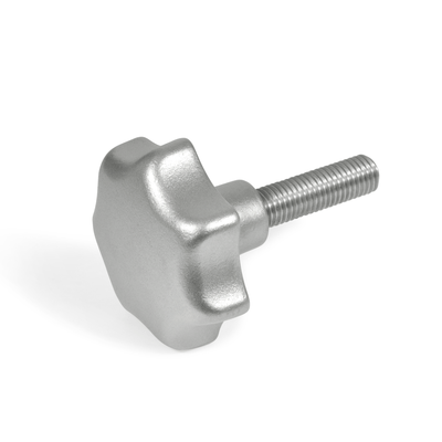 Star Knobs, Stainless Steel, matte finish