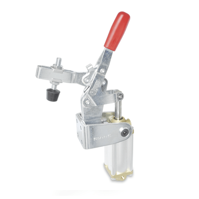 Toggle clamps, with additional manual operation, Type CPV3S, U-bar version, with two flanged washers and GN 708.1 spindle assembly