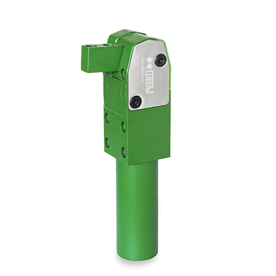 Kraftspanner pneumatisch, mit Antihaftbeschichtung, Form BL, Spannarm horizontal