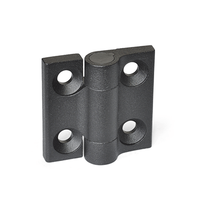 Hinges, Zinc die casting, Type R2, Spring-loaded return, opening