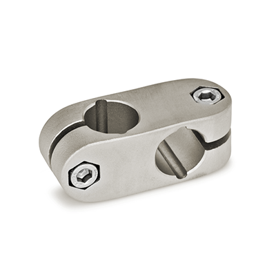 Stainless Steel-Two-Way Connector Clamps, with screw, stainless steel