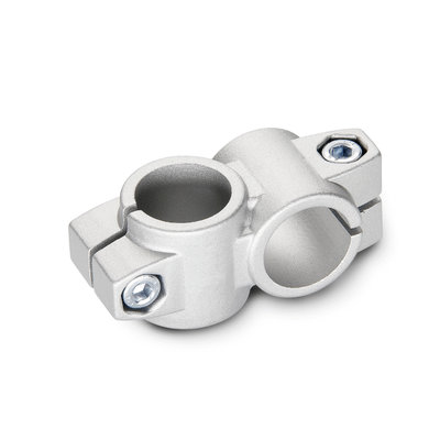 Two-Way Connector Clamp, Aluminum, with screw, stainless steel