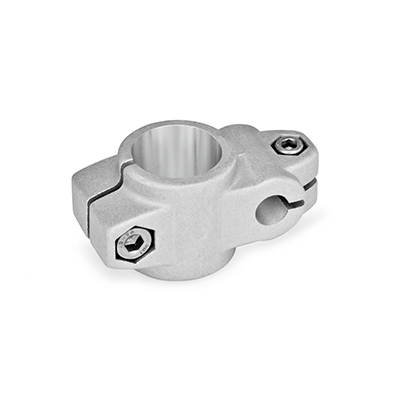 Two-Way Connector Clamp, Aluminum, with screw, stainless steel