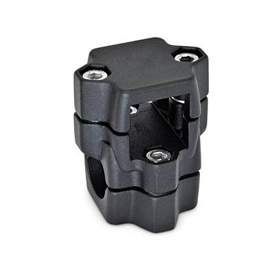 Two-Way Connector Clamp, Aluminum, with screw, stainless steel