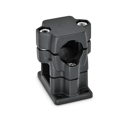 Flanged Two-Way Connector Clamps, Aluminum, with screw, stainless steel