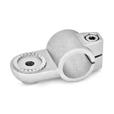 Swivel Clamp Connectors, Aluminum, with screw, stainless steel, Type AV, with external serration