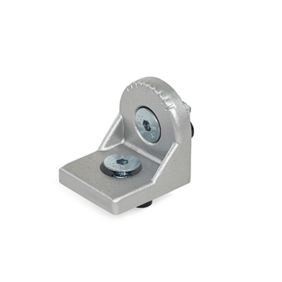 Rotating Angle Brackets, Aluminum, for Aluminum Profiles (b-Modular System), Type C with fastening set